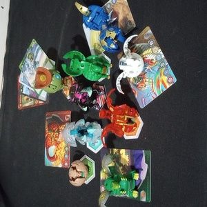 Bakugan White Naga, Platinum Dragonoid, Platinum Collosus lot 9 brawlers